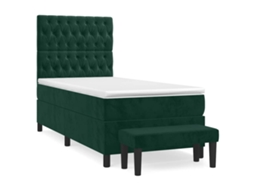 Box Spring Bed, Box Spring Beds Vidaxl Verde Veludo (80 X 200 Cm)