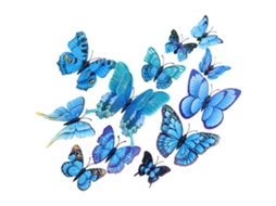 Adesivos De Borboleta 3d Duas Asas Decoração Parede