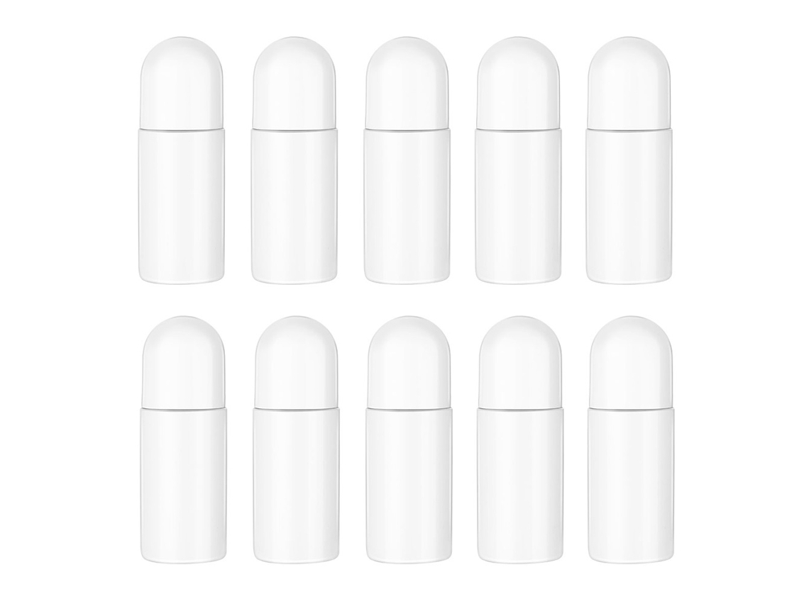 10 Unidades De Garrafas Rotativas Recarregáveis Vazias De 50ml Para Óleos E Cosméticos