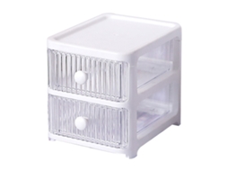 Caixa de Armazenamento com Gavetas para Mesa 2 Camadas S/MARCA