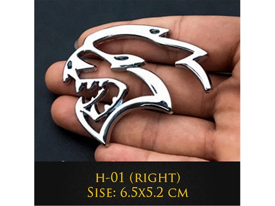Insígnia De Metal 3d Hellcat Para Dodge Challenger Jeep, Adorno De Porta, Grade E Porta-malas, Adesivo Criativo De Cor Mudante H-02