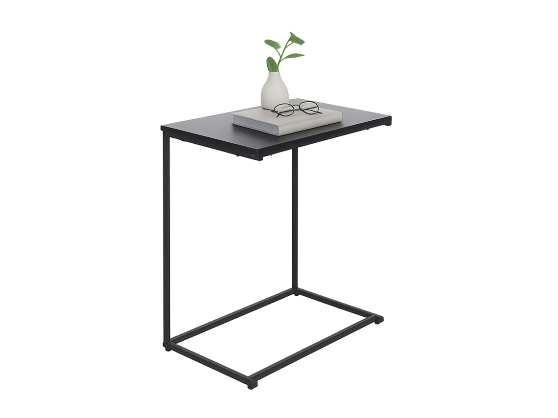 Mesa Lateral Em Formato C Com Design Industrial Compacto
