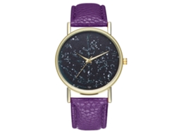 Reloj Analógico De Cuarzo Con Correa Pu Para Mujer Y Hombre Zhoulianfa Morado