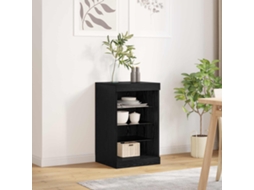 Vidaxl Aparador Led Carvalho Preto 41 X 37 X 67 Cm