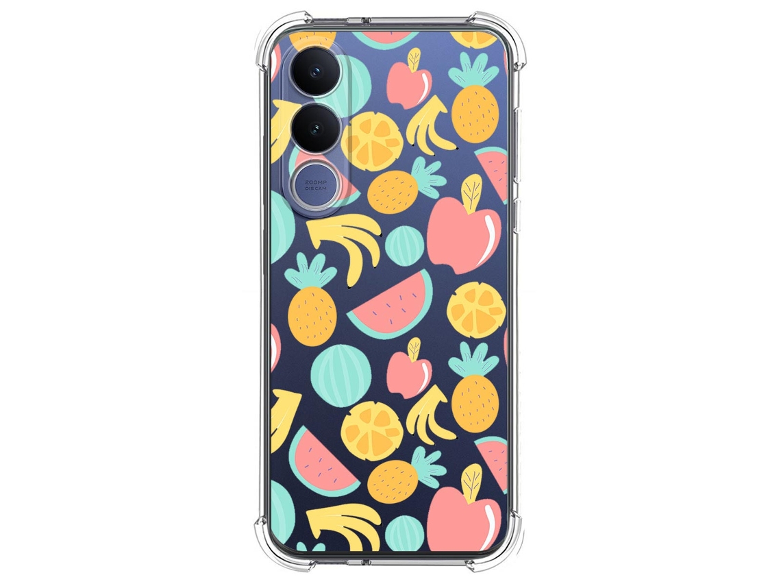 Capa Tumundosmartphone De Silicone À Prova De Choque Para Vivo V70 Fe Com Estampa De Frutas 2 Desenhos