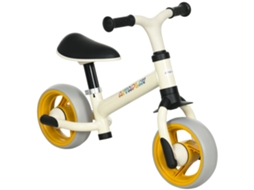 Bicicleta de equilíbrio para crianças de 18 a 48 meses, assento ajustável em altura (66,5x34x47 cm) Branco | S/MARCA