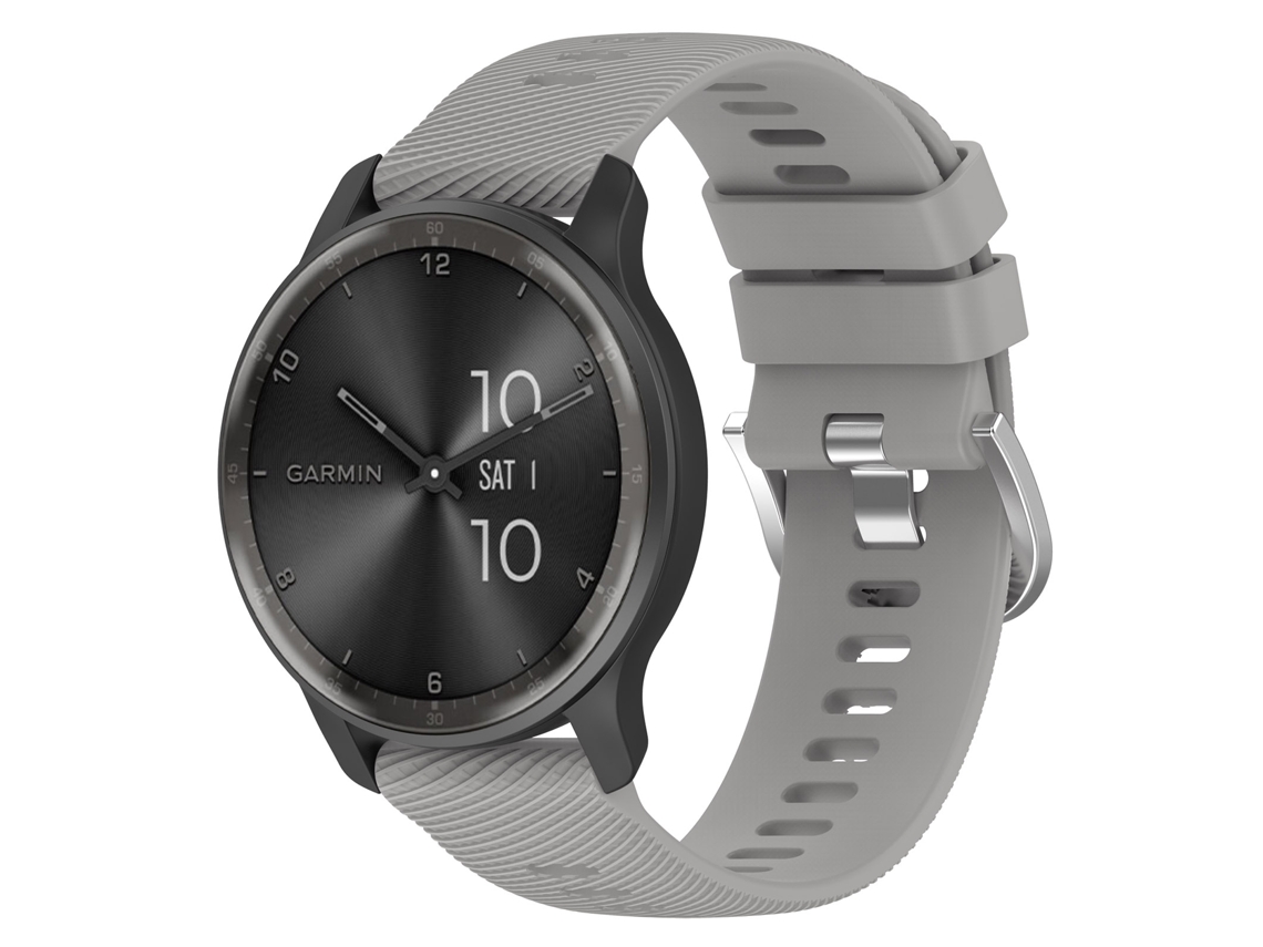 Bracelete de Smartwatch para Garmin Venu SQ 20mm de silicone de cor sólida com textura cruzada (cinza claro)