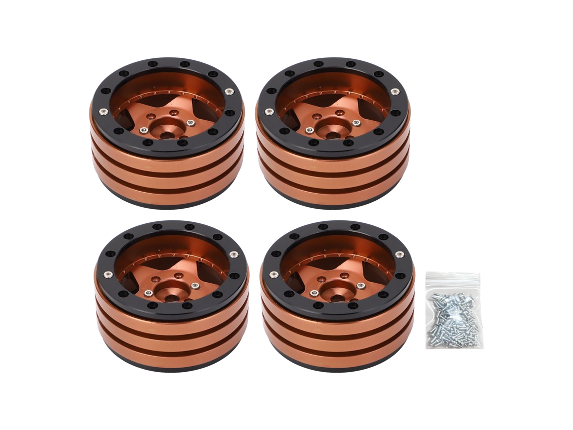 Laxiscreed Cubos De Roda Cnc Para Rc Crawler 1/10, 1.9 Polegadas, 4 Peças