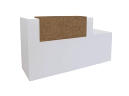 Balcão De Recepção Básico, 80 Cm, Adaptado Para Pessoas Com Mobilidade Reduzida. Esquerda. 116,9 X 260 X 64,4 Cm. Kubic. Ofilike