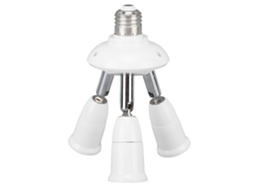 2026 adaptador Divisor de Tomacorriente de Luz E26 E27 3 En 1 Ajustable 360 Grados 180 Grados Doble 85 265v