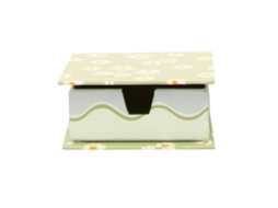 Caixa Cubo Para Notas ANCOR Blog Flowers, Verde