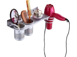 Suporte para Secadora de Cabelo, Alisador Banheiro, Cabelo Montado na Pared e com Organizador Cabos, S GOKOCO