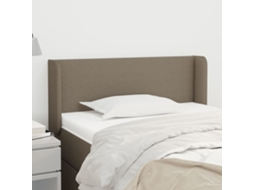 Cabecero con Trabillas de Tela 103x16x78/88 Cm Gris-Marrón