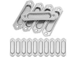 Conjunto De 20 Puxadores Embutidos Mipcase Em Aço Inoxidável Para Gavetas E Portas Correr Móveis, Com Instalação Oculta