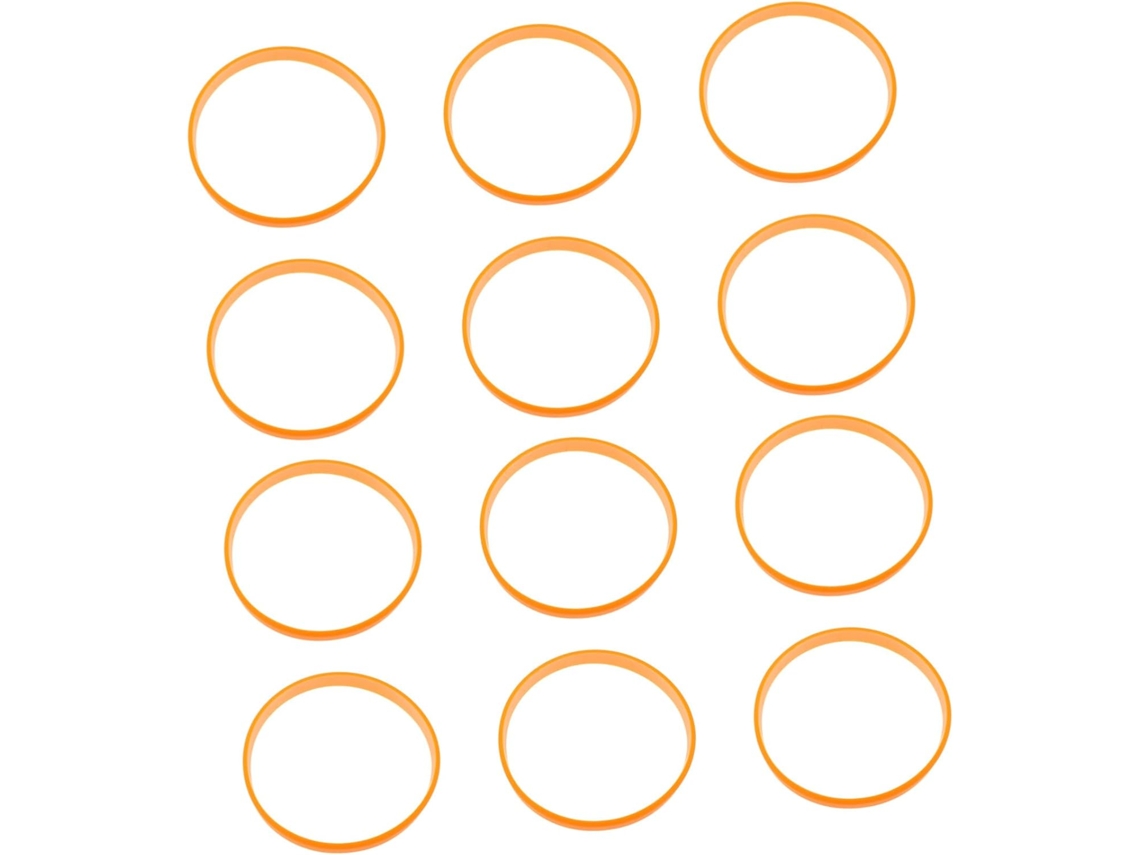 Conjunto De 48 Pulseiras Elásticas Silicone Laranja, Ajustáveis, Para Esportes E Festas Pulseiras Esportivas