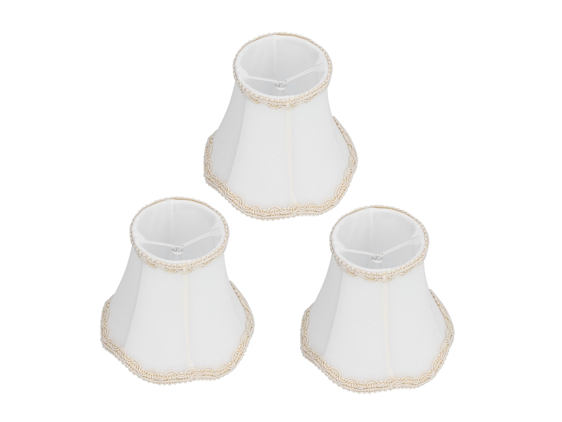 2026 3 Peças Lâmpada Tela Parasol E14 Clip Parede Candelabro Lâmpada Interior Decoração Branca