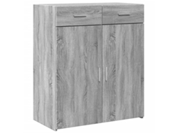 Sideboard, Sideboards Vidaxl Cinzeto Madeira Processada (80 X 42.5 X 93 Cm)