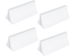 Divisória de mesa Grampo em plástico ABS branco, 4 unidades.