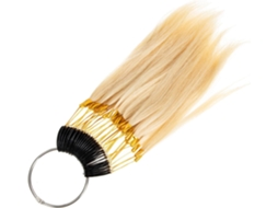 Amostra de cabelo natural Bege para teste de coloração, suporte capilar