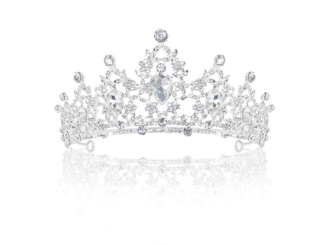 Corona De Reina Y Tiara De Princesa Para Mujeres Y Niñas Cintas De Cristal Para Novias