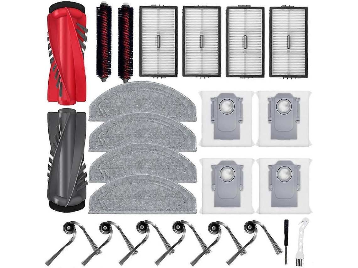 Peças De Reposição Para O Aspirador Sônico Roborock Saros 20: Escova Principal, Escova Autolimpante, Filtros, Panos De Limpeza E Saco Para Pó._ptg