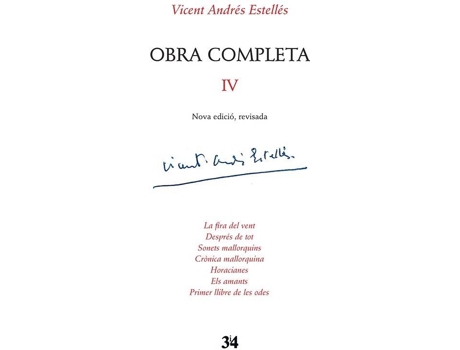 Livro Edició Crítica, Vicent Andrés Estellés, Volum 4 de Vicent Andrés Estellés (Catalão)