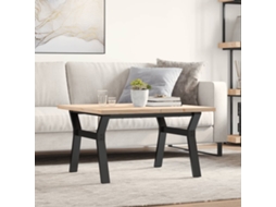 Vidaxl Mesa De Centro Estrutura Em Y 80x80x45,5 Cm Pinho/aço