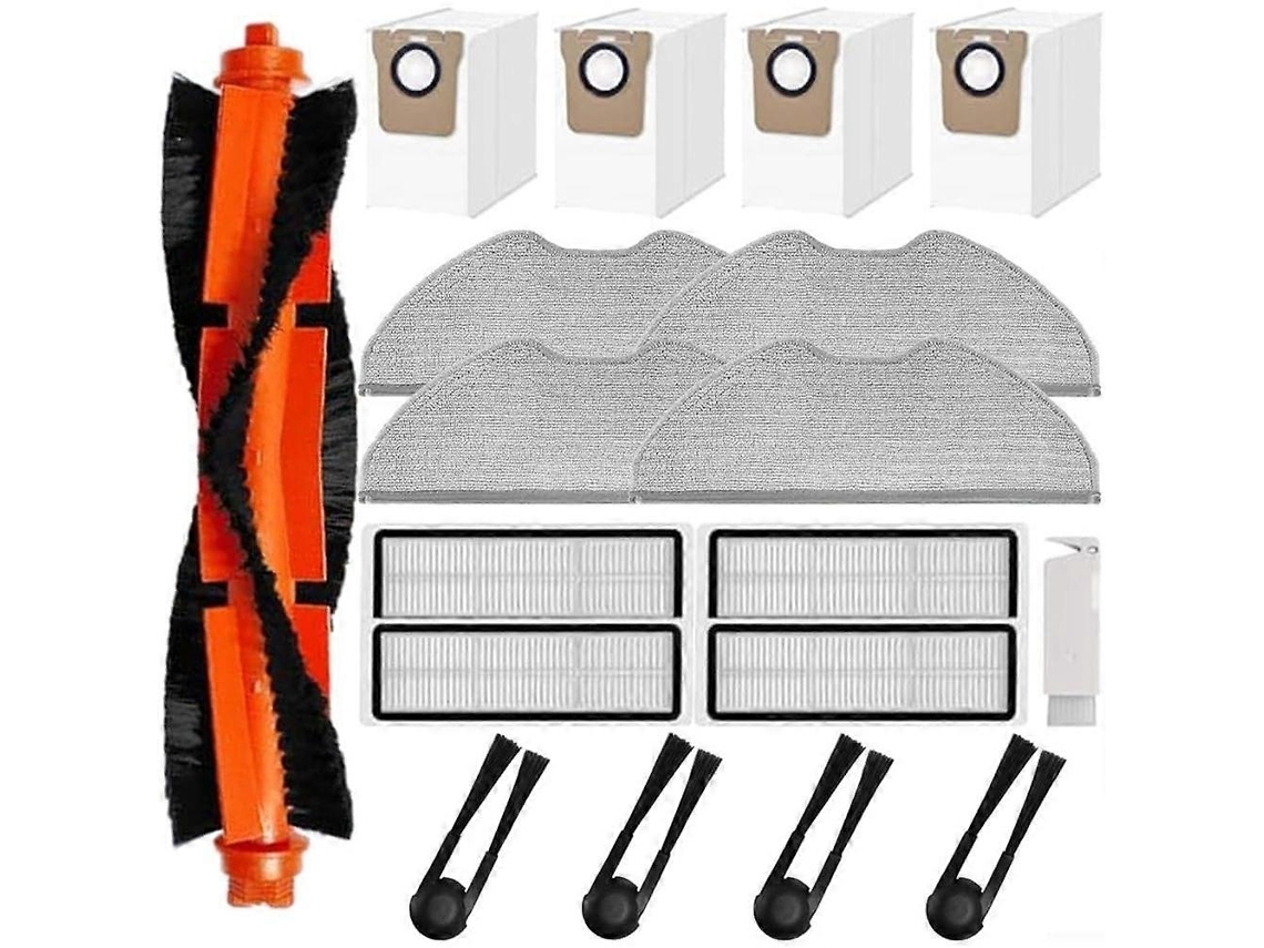 Conjunto De Peças De Reposição Para Aspirador Robô Xiaomi H40 Ov51, Incluindo Escovas Laterais, Filtros, Panos De Limpeza E Sacos De Pó.