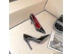 2026 zapatos de Tacón Alto Delgado para Mujer com Bico Pontudo Preto de Couro Patentado, com 8cm, 10cm e 6cm, para Festas e Casamentos