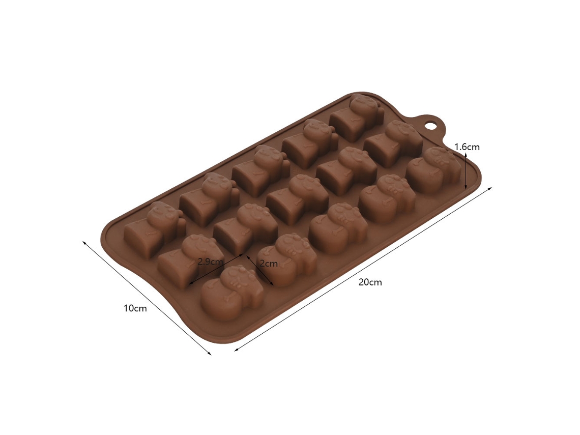 Desenho Animado Forma Silicone para Chocolates e Gomas, Ideal para Doces HEXINYIGJLY