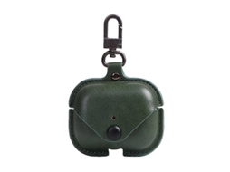 Capa protetora para fones de ouvido AirPods Pro em couro PU com textura de lichia e gancho. GIECY