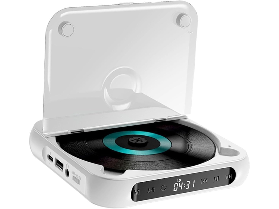 Leitor Cd Portátil E Fácil De Usar, Com Bateria Recarregável, Tela Lcd, Som Incrível, Ideal Para Amantes De