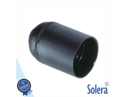 Casquilho P/ Lâmpada E27 Preto Liso P/ Cabo Solera