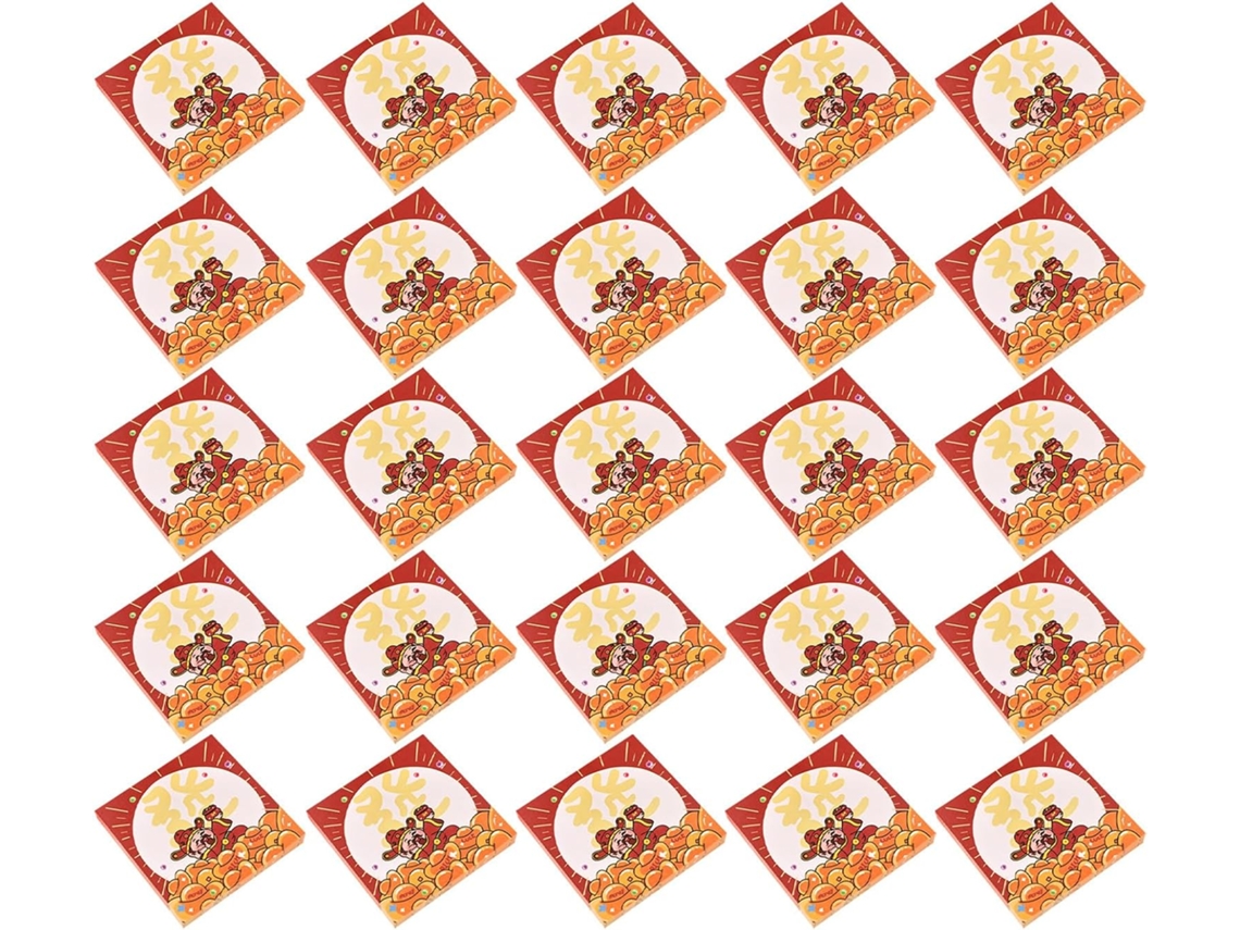 30 peças adesivos de papel bloco de notas padrão deus fortuna, design de desenho animado único, portátil e sólido para