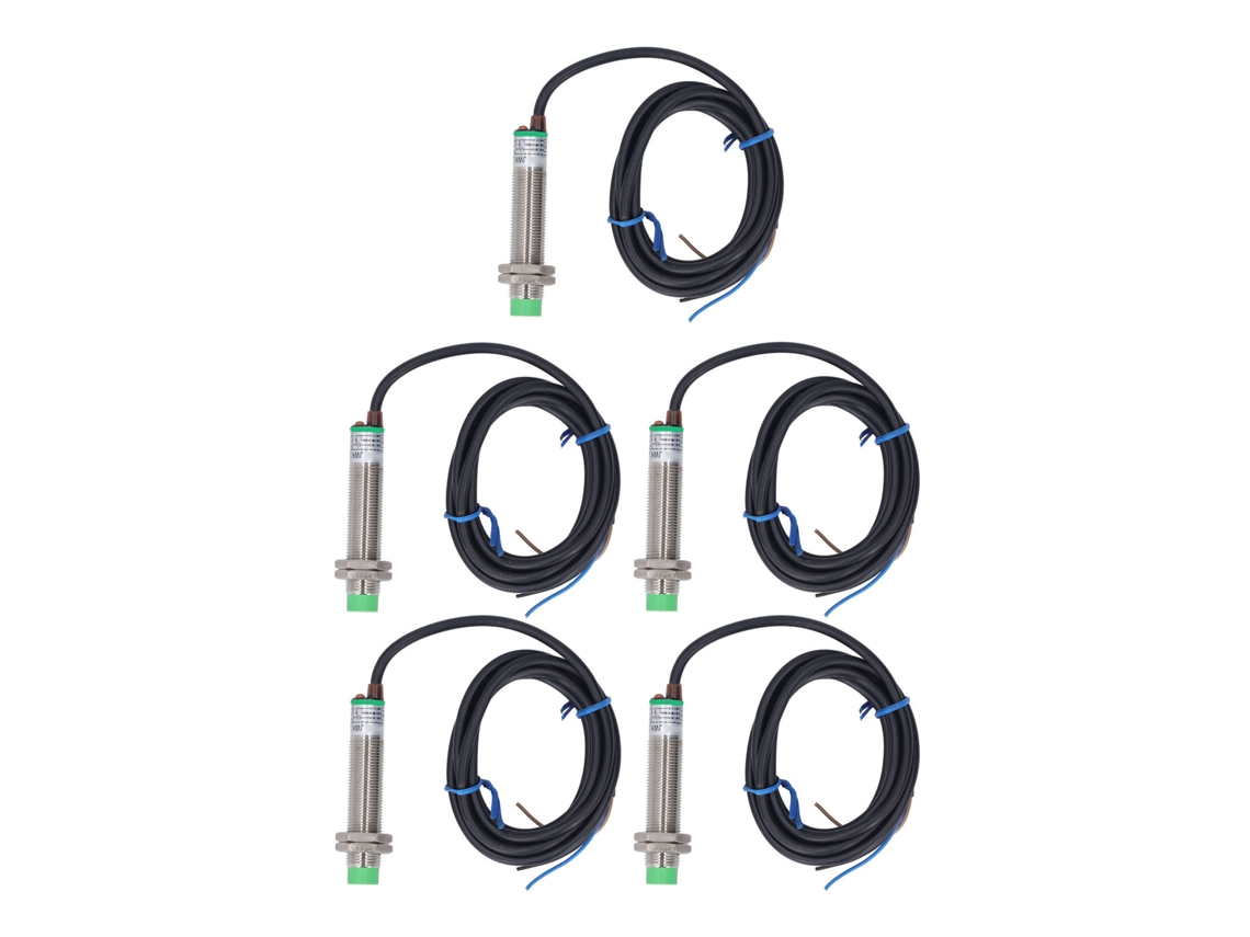Sensor indutivo de proximidade M12x1 PNP NC, IP65, 6-36VDC, 5 peças S/MARCA