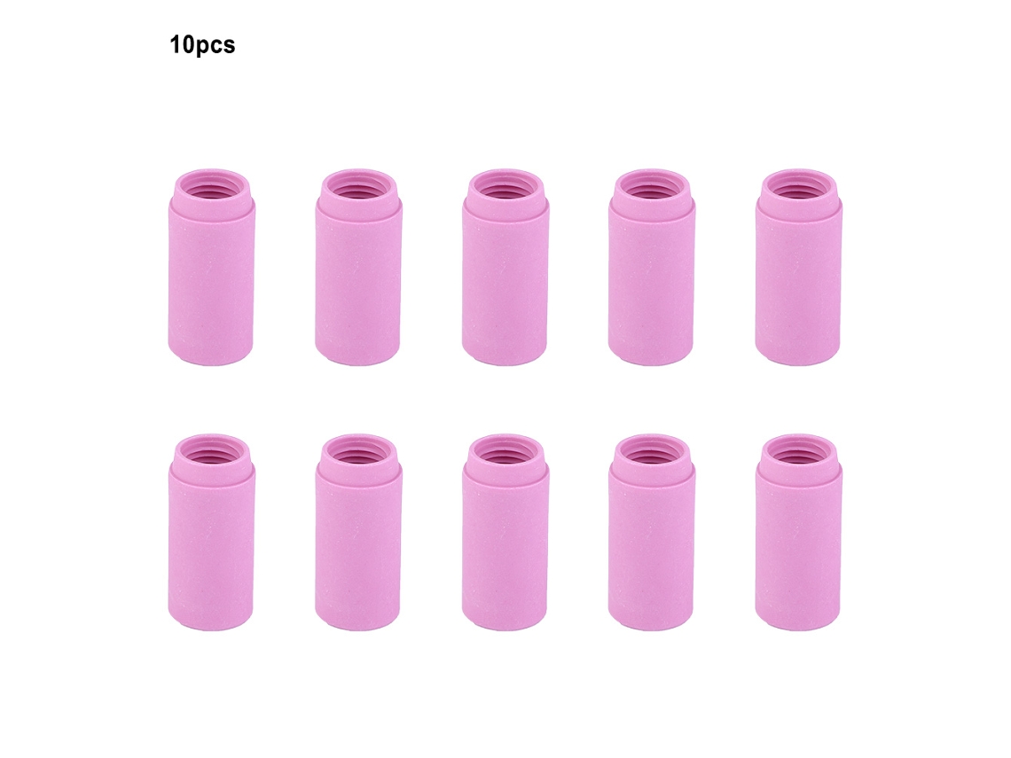 10 Peças De Bico Cerâmico Tig 13n010 6 Para Torcha De Solda Wp-9/17/18/20/25/26