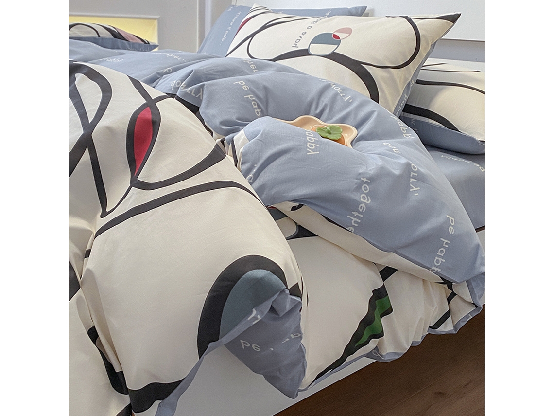 Conjunto de Capas de Edredão LUUCOZK Multicor - 4pcs