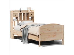 Cama com Estante Sem Colchão 100x200 Cm Pinho Maciço MAISON EXCLUSIVE