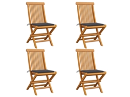 Folding Chair, Folding Chairs Vidaxl Antracite Teca (n/a)