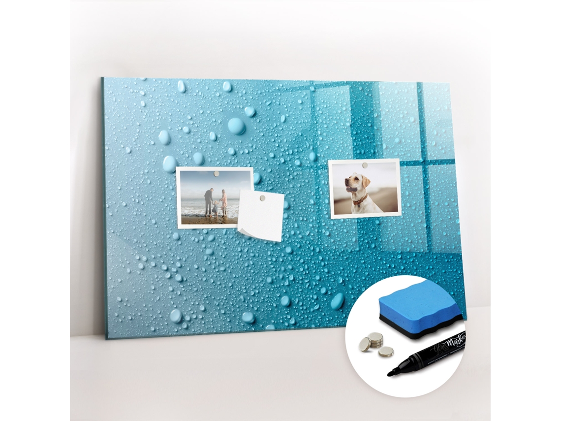 Quadro Magnético Decorativo Gotas De Água Para A Cozinha Espelharte (60x40 Cm)