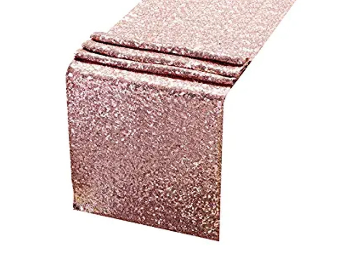 Toalha de Mesa de Fibra de Poliéster com Lustres Dourados para Decoração S/MARCA