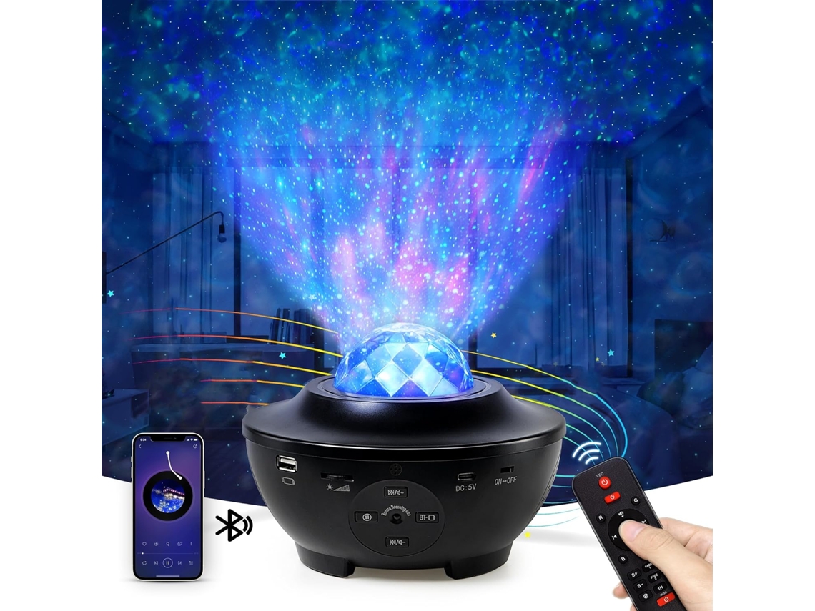 Projetor de Céu Estrelado Led com Luz Noturna para Quarto AQUAFORGE