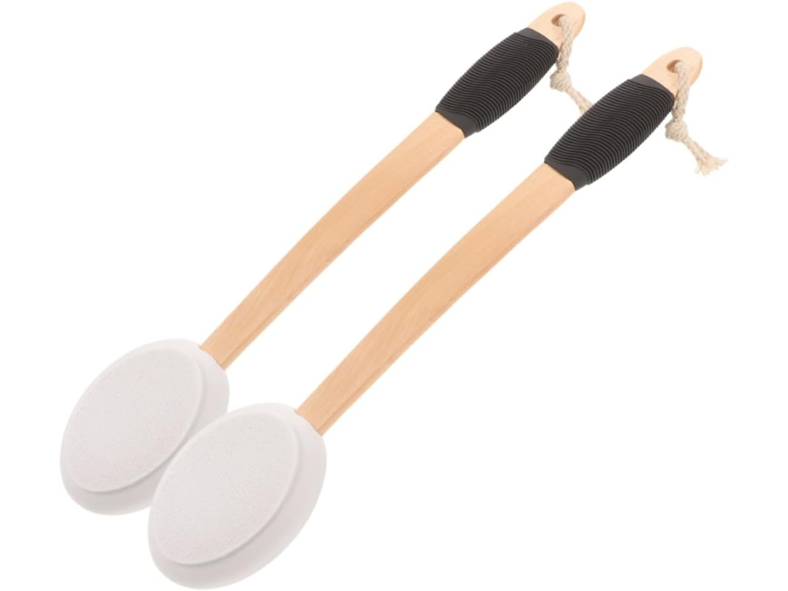 Lurelia Conjunto De 2 Aplicadores De Loção Para Duche, Silicone Macio, Cabo Longo E Antiderrapante, Uso Diário Prático
