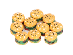 Ats modelo de Hambúrguer Miniatura Brinquedo de Comida Falsa Acessórios de Cozinha para Bonecas 1/12 Brinquedos para Crianças 3+