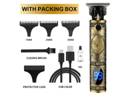 Aparador Cabelo Elétrico Lcd Eletrogalvanizado Em Bronze