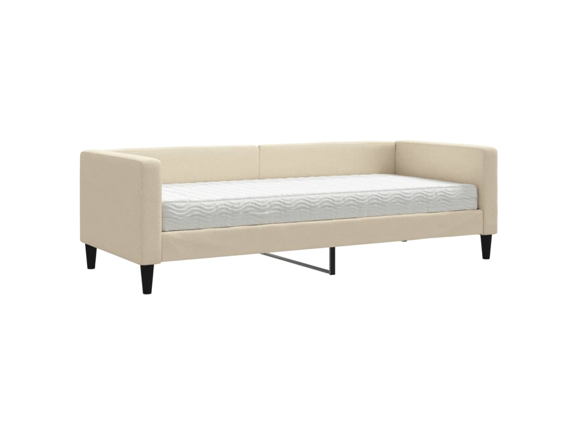 Daybed With Mattress, Daybeds With Mattresses Vidaxl Creme Tecido (80 X 200 Cm)