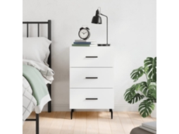 Vidaxl Mesa De Cabeceira 40x40x66 Cm Derivados De Madeira Branco