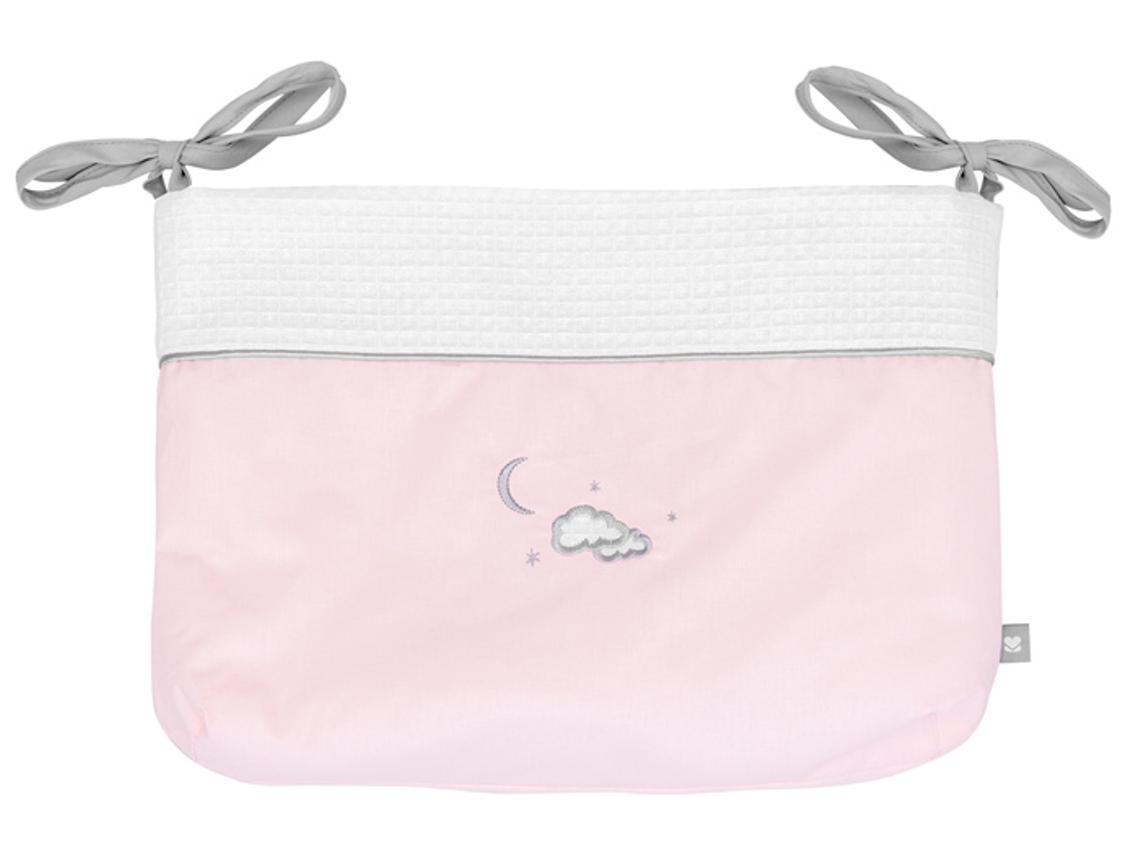 Cesto de Fraldas com Laços KIKKABOO Dream Big Rosa