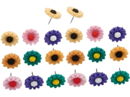Conjunto De 80 Tachinhas Decorativas Em Formato Girassol Para Murais