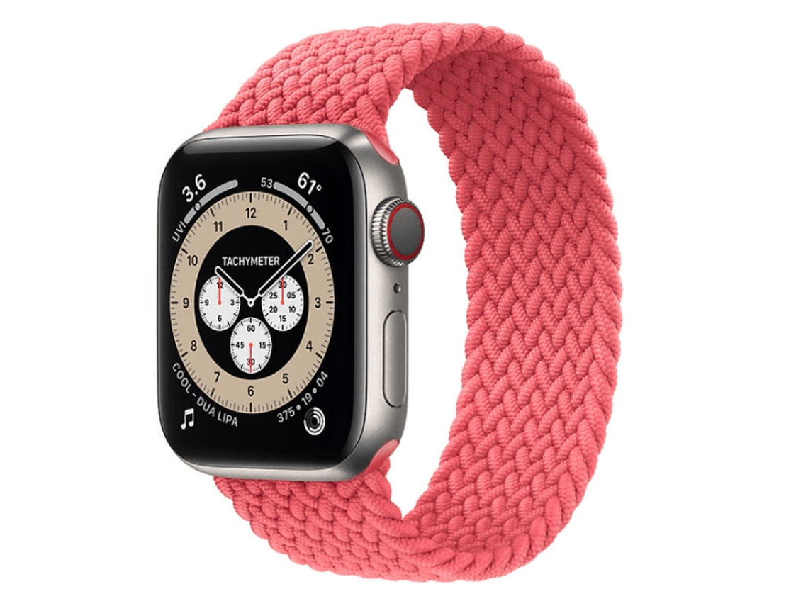 Bracelete Solo Nylon para Apple Watch Ultra 2 Pulso:157-170Mm Rosa